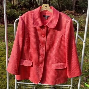 Vintage Louben Textured Coral Blazer